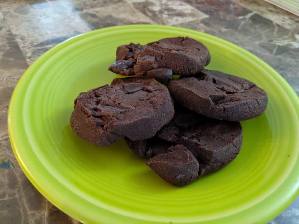 World Peace Cookies, or a chocolate lover's chocolate cookie. (Chris Citorik/WBUR)