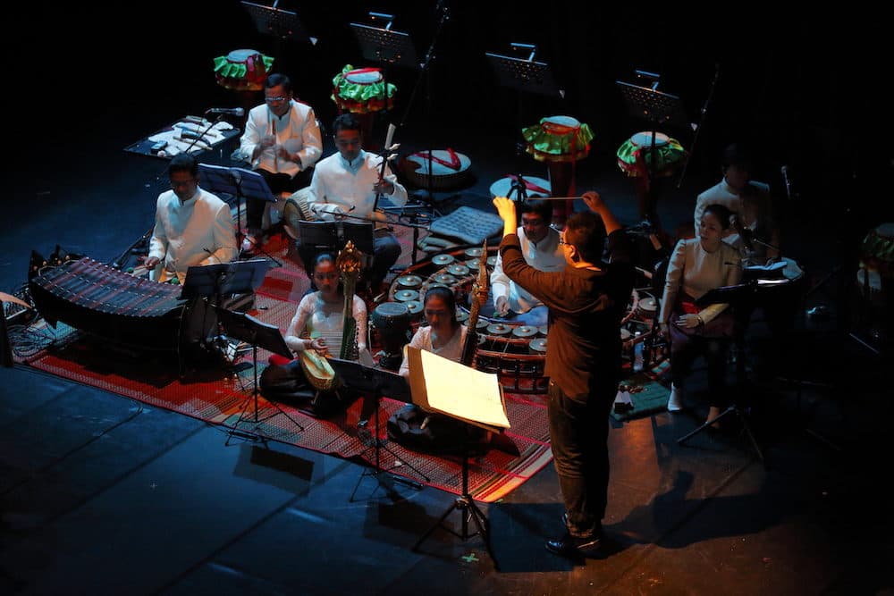 A Cambodian ensemble performs for &quot;Bangsokol.&quot; (Courtsey Tey Tat Keng)