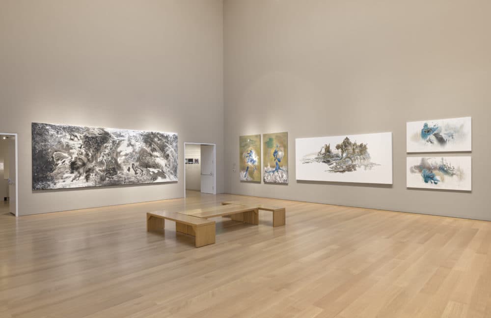 Gallery view of &quot;Shen Wei: Painting In Motion&quot; at the Isabella Stewart Gardner Museum. (Courtesy Isabella Stewart Gardner Museum)