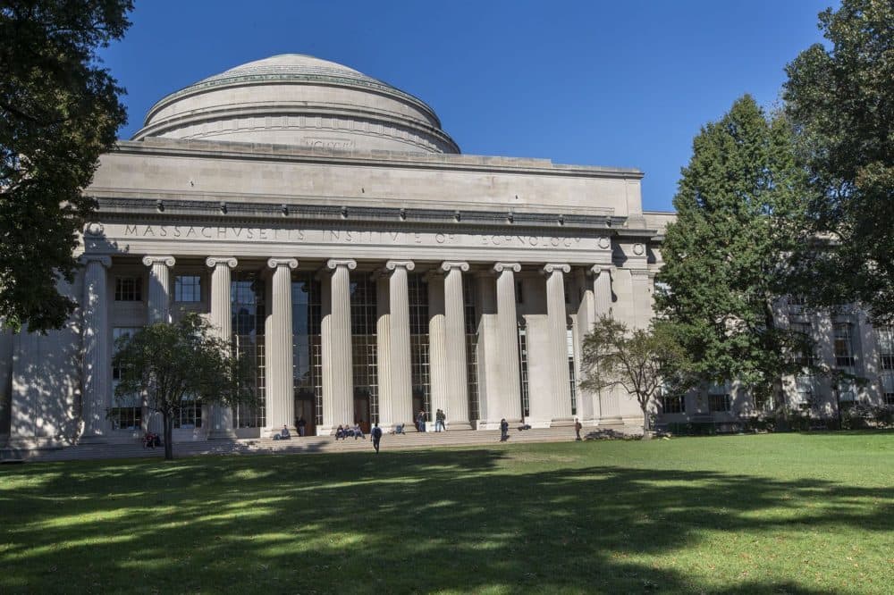The Great Dome and Building 10 at the Massachusetts Institute of Technology in Cambridge. (Jesse Costa/WBUR)
