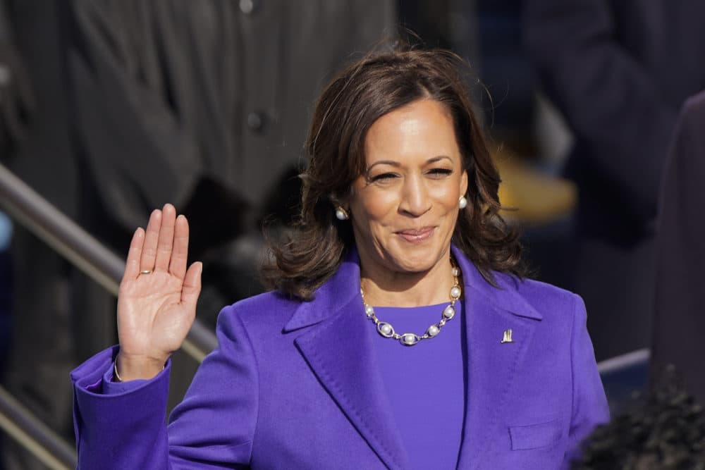 Kamala Harris is sworn in as vice president during the 59th Presidential Inauguration at the U.S. Capitol in Washington, Wednesday, Jan. 20, 2021. (Andrew Harnik/AP)