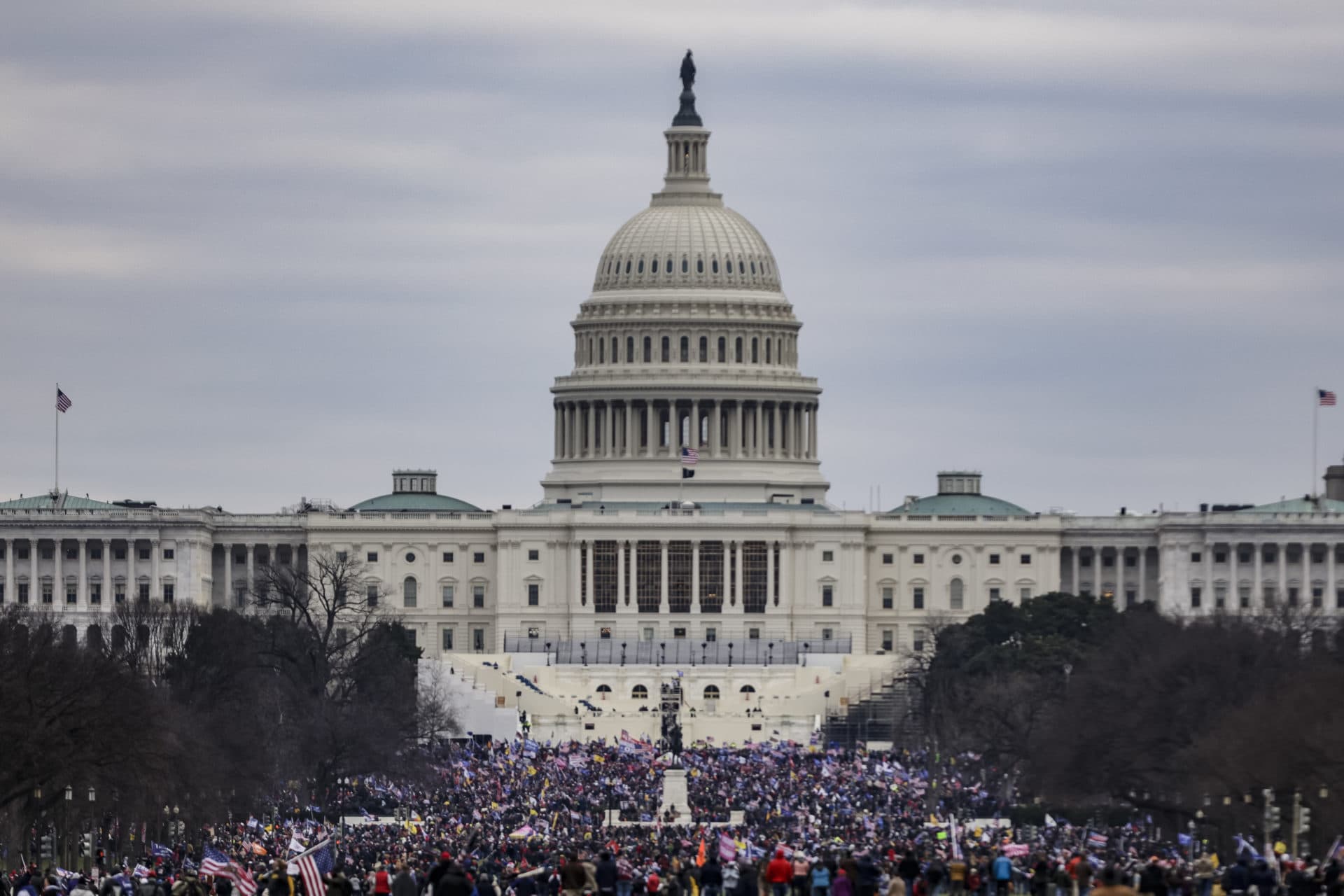 Trump supporters gathered in the nation's capital Wednesday to protest the ratification of President-elect Joe Biden's Electoral College victory over President Trump in the 2020 election. (Samuel Corum/Getty Images)