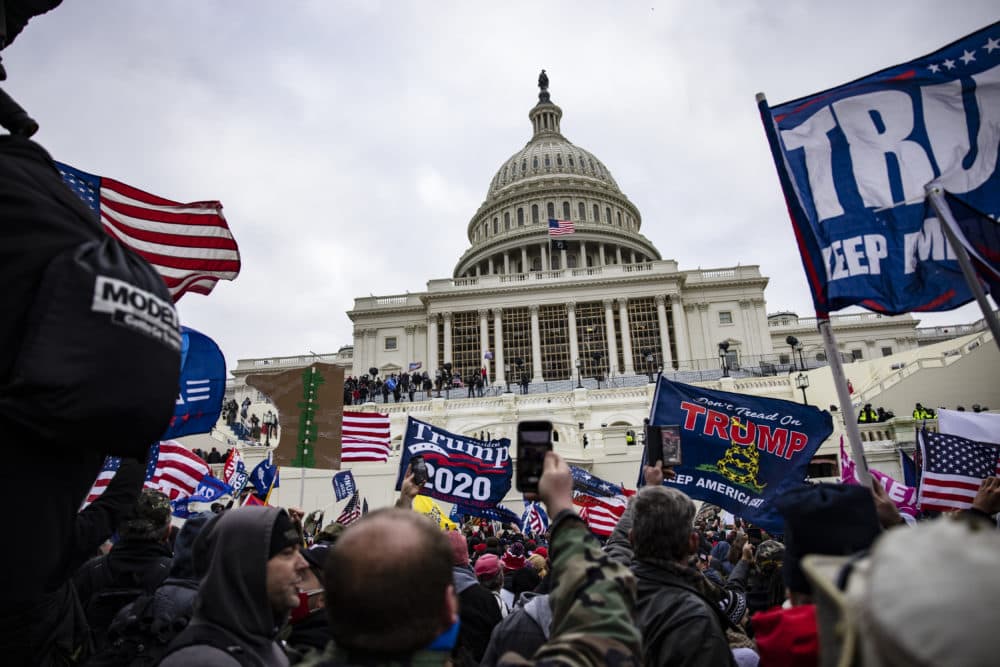 Pro-Trump supporters storm the U.S. Capitol following a rally with President Trump on Jan. 6, 2021 in Washington, D.C. (Samuel Corum/Getty Images)