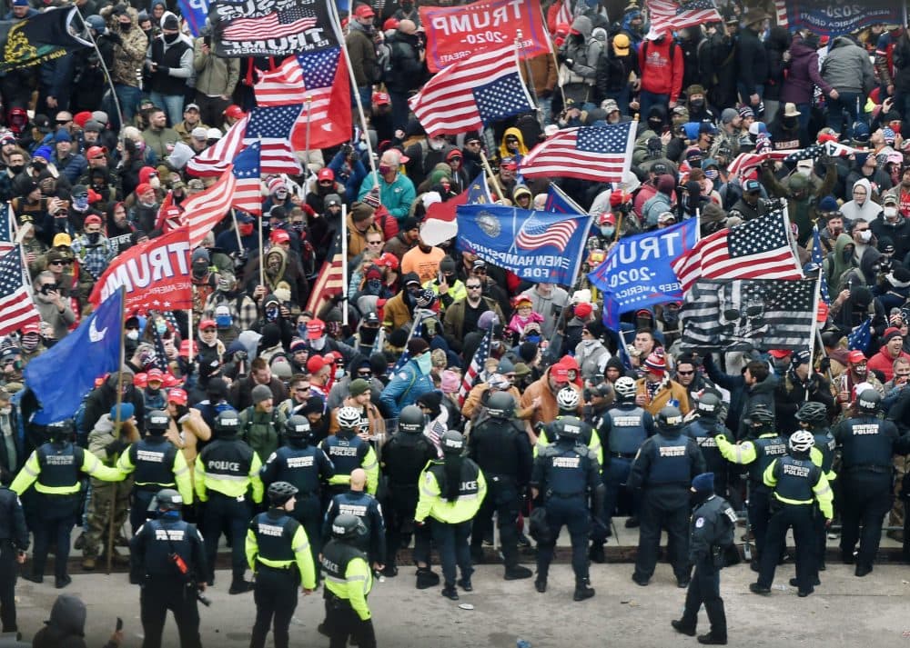 Trump supporters clash with police and security forces as they storm the US Capitol in Washington, DC on Jan. 6, 2021. (Olivier Douliery/AFP via Getty Images)