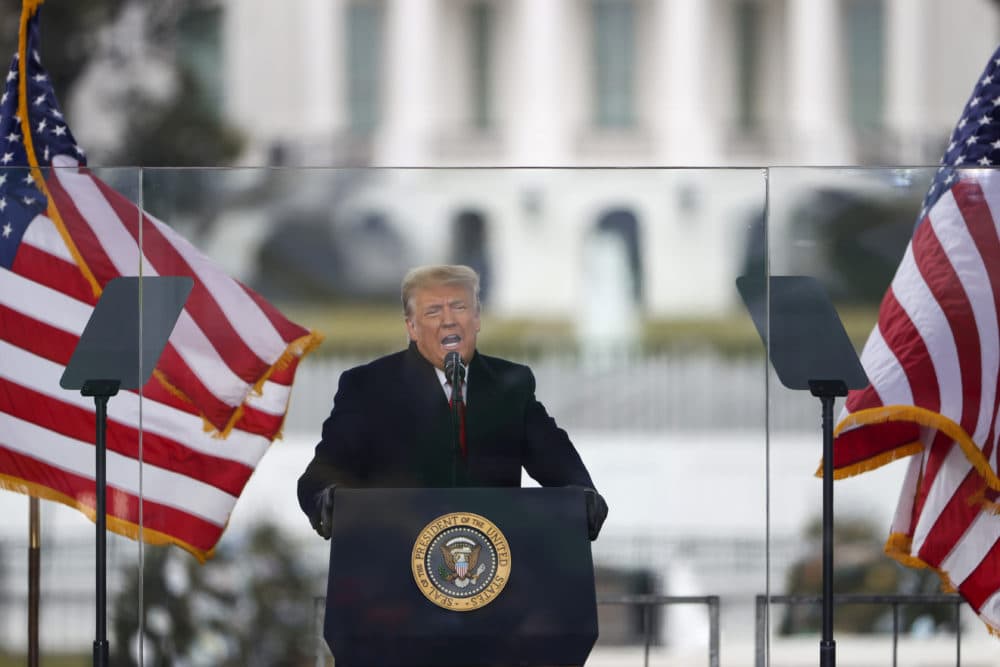 President Donald Trump speaks at the "Stop The Steal" Rally on January 06, 2021 in Washington, DC. (Tasos Katopodis/Getty Images)