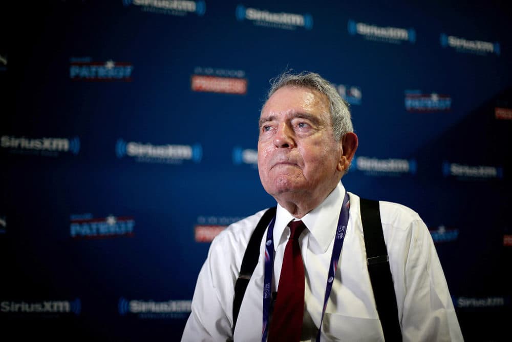Journalist Dan Rather prepares to record an interview while in the SiriusXM radio booth at Quicken Loans Arena on July 18, 2016 in Cleveland, Ohio. (Kirk Irwin/Getty Images for SiriusXM)
