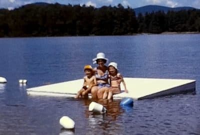The author with her mother and brother on Schroon Lake in New York. (Courtesy)