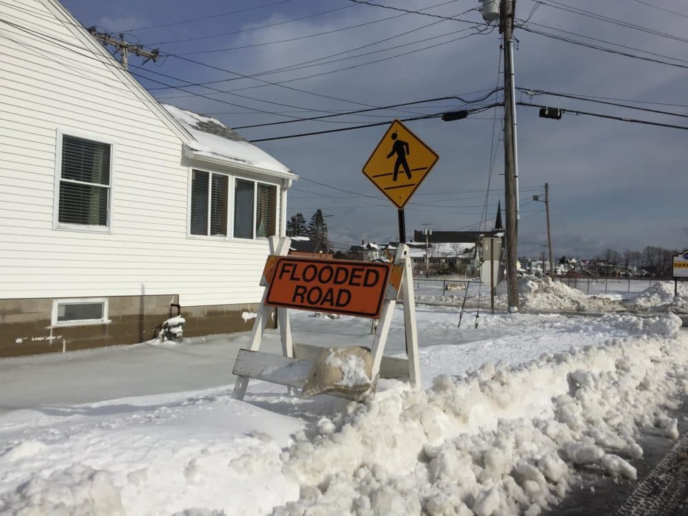 Rising seas and increased flooding in places like Hampton Beach could prompt some residents to relocate inland. (Todd Bookman/NHPR File)