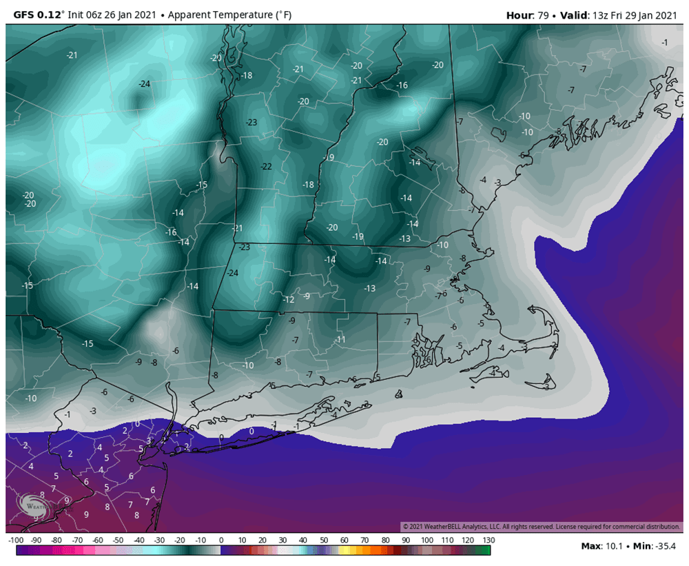 Temperatures are shown for Friday. (Courtesy National Weather Service)