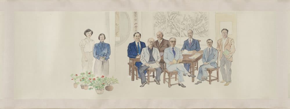 &quot;Elegant Gathering at the Laixi Residence&quot; (1985) by Wan-go H. C. Weng. (Courtesy Museum of Fine Arts, Boston)