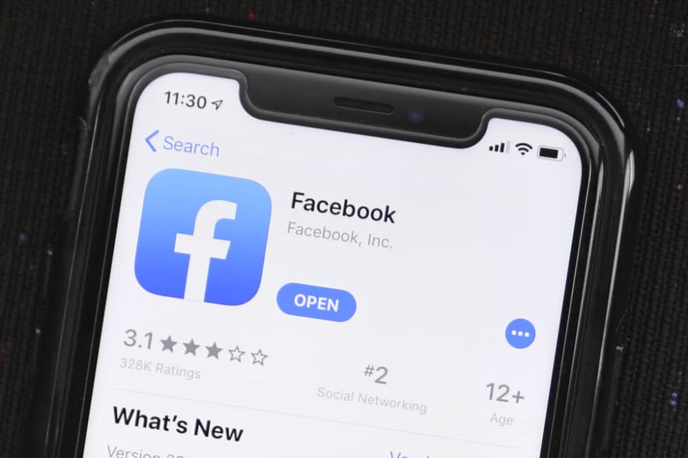 Facebook is displayed on Apple's App Store. (AP Photo/Amr Alfiky)