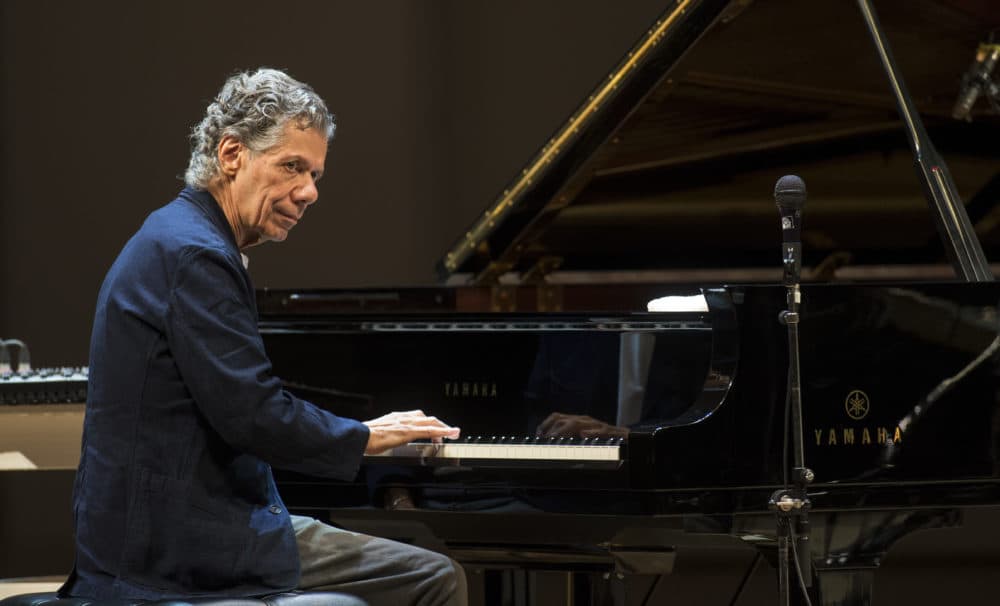 Chick Corea performs with Eddie Gomez and Brian Blade perform during their concert in Moscow, Russia, on May 15, 2017. Corea, a towering jazz pianist with a staggering 23 Grammy awards who pushed the boundaries of the genre and worked alongside Miles Davis and Herbie Hancock, has died. He was 79. (Alexander Zemlianichenko Jr./AP File)