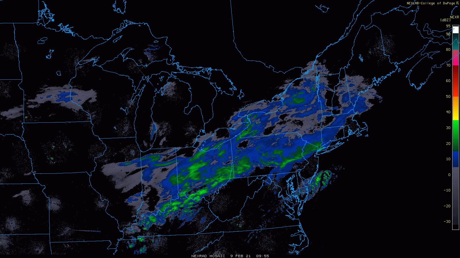 Snow is moving north early Tuesday morning from the Ohio Valley. (COD Weather)