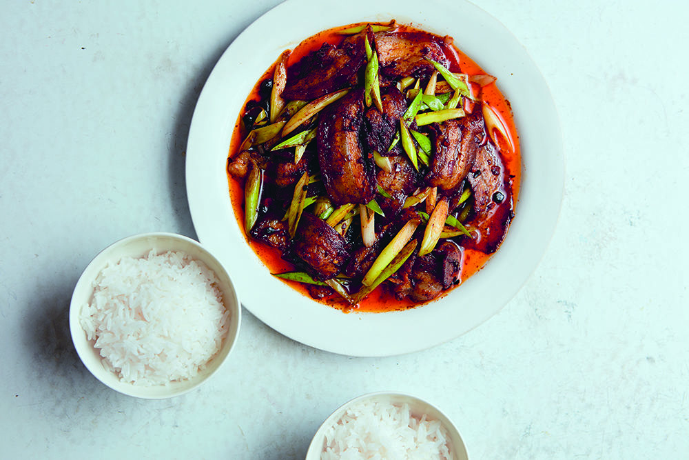 Fuchsia Dunlop's twice-cooked pork from &quot;The Food of Sichuan.&quot; (Courtesy)