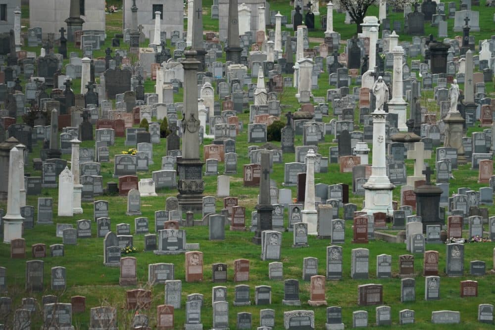 Headstones in Calvary Cemetery in the Borough of Queens in New York (Bryan R. Smith/AFP via Getty Images)