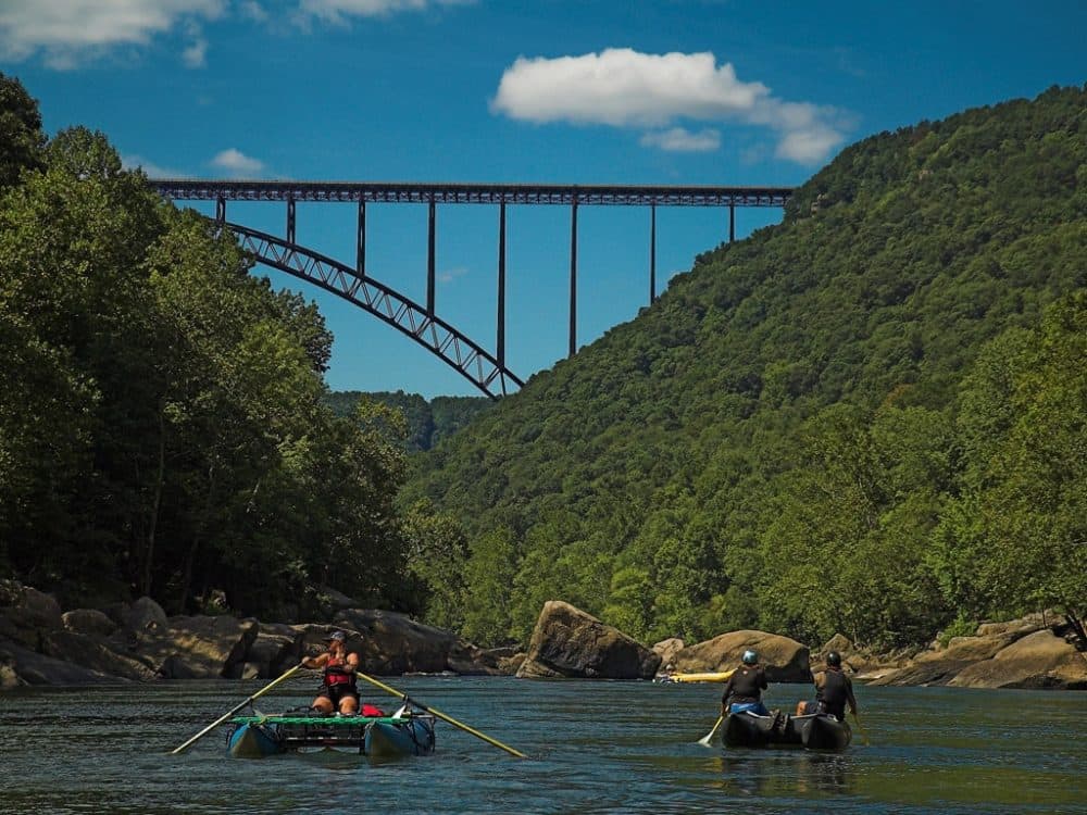 The New River Gorge Bridge is 876 feet above the New River on the Lower Gorge. (Courtesy)