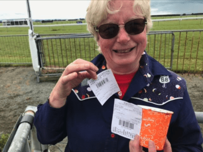 Carol and Al frequent the local racetrack, where they like to bet the ponies. (Courtesy of Carol Clapp)