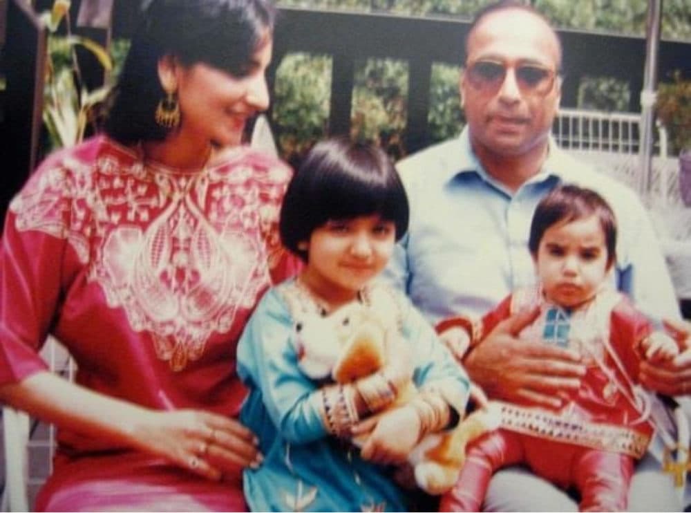 The Wasti family -- Nina (far left), Nadia, Noreen and Salman -- on Eid in Chepachet, Rhode Island, 1986. (Courtesy)
