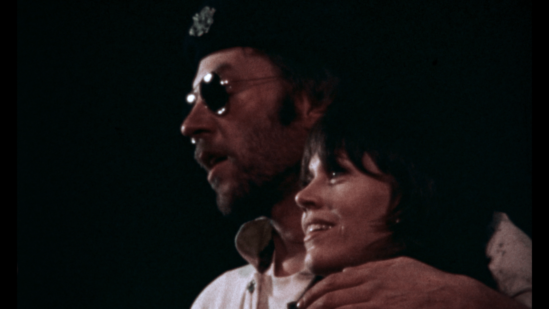 Donald Sutherland (left) and Jane Fonda in a still from the documentary &quot;F.T.A.&quot; (Courtesy Kino Lorber)
