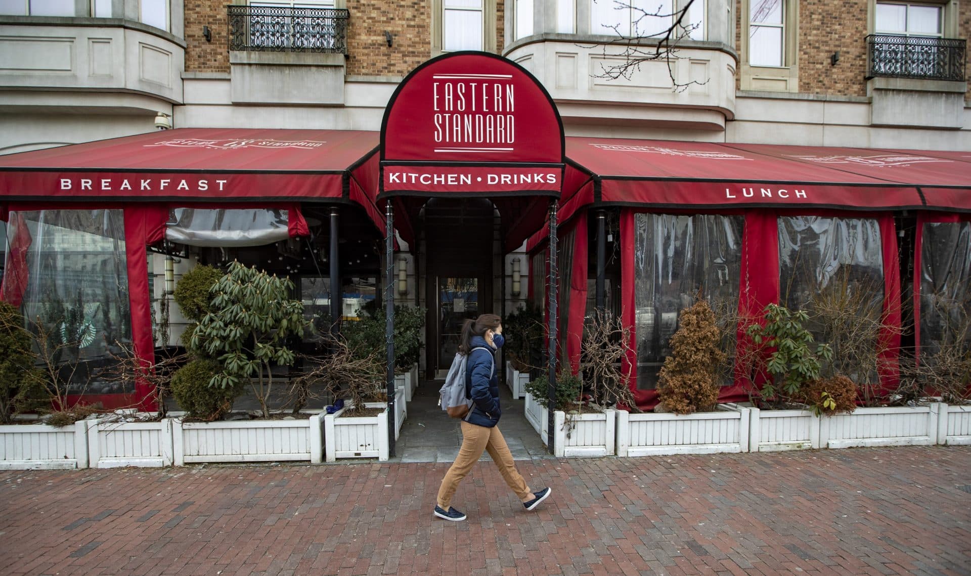 Eastern Standard, in Kenmore Square, closed in early 2021 due to the pandemic.(Jesse Costa/WBUR)