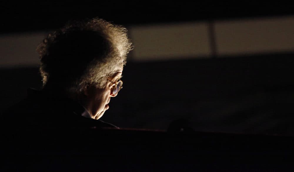 In this Sept. 23, 2010 photo, conductor James Levine is illuminated from the orchestra pit as he conducts during a dress rehearsal of New York Metropolitan Opera's &quot;Das Rheingold&quot; (&quot;The Rhine Gold&quot;) in New York. (Craig Ruttle/AP)