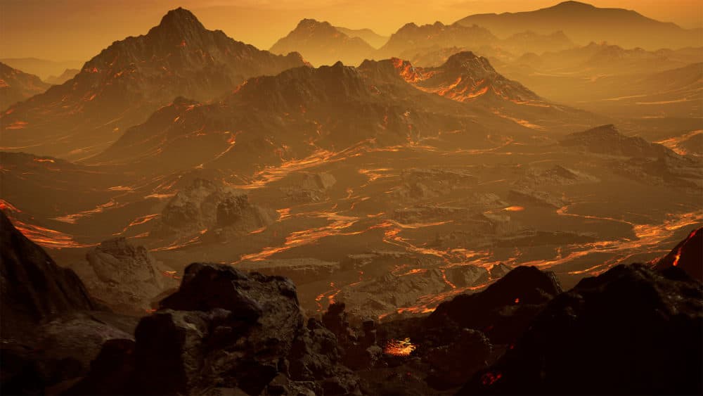 Artistic impression of the surface of the newly discovered hot super-Earth Gliese 486b. (Image by RenderArea)