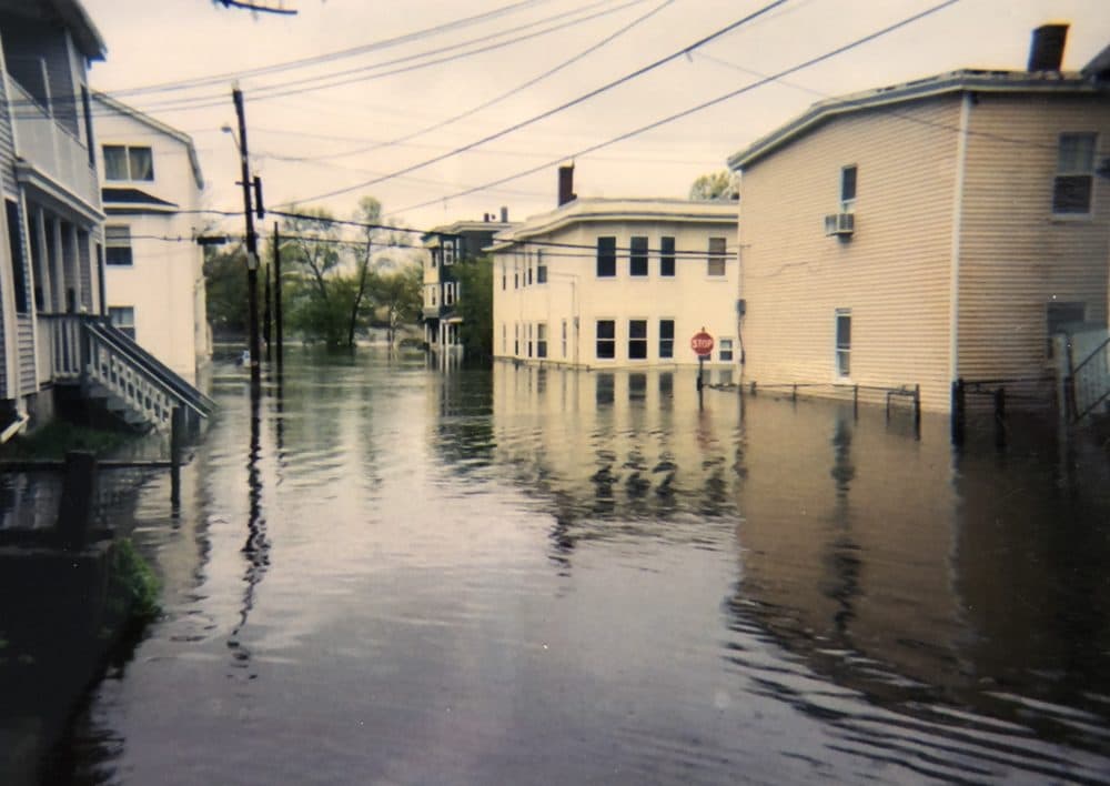 Exchange Street in Lawrence during the 2006 Mother's Day floods. (Courtesy Tennis Lilly)