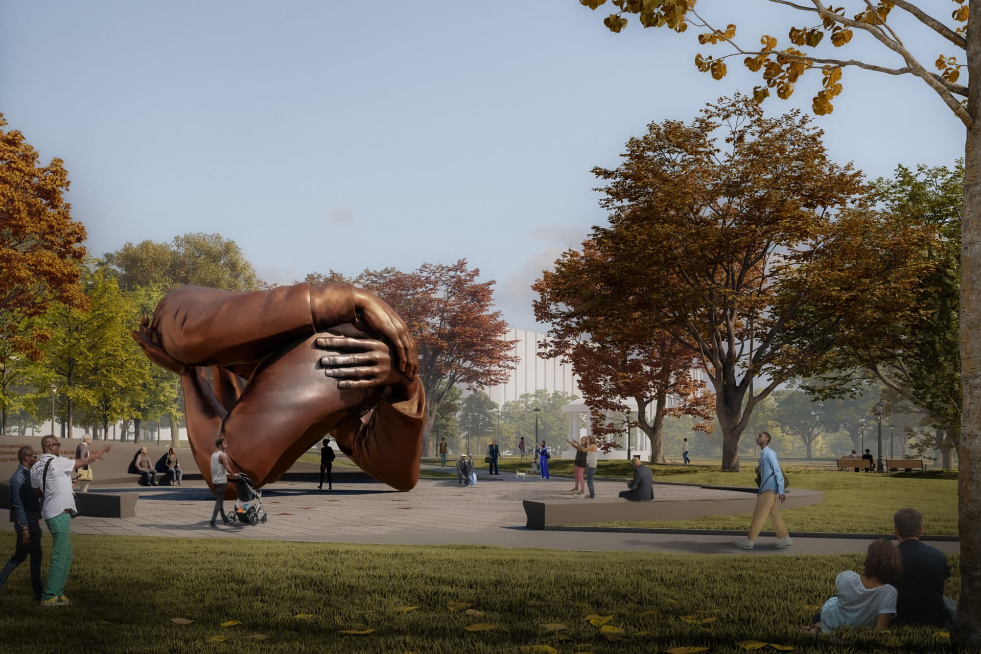 Hank Willis Thomas and MASS Design Group's proposed memorial. (Courtesy City of Boston)