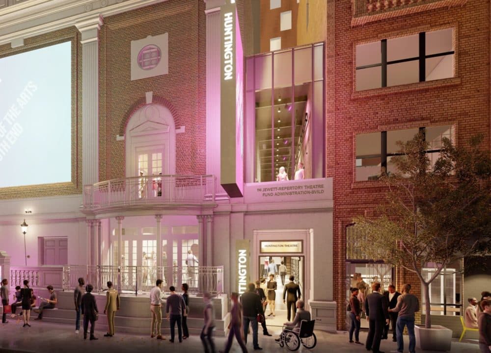 A rendering of the Huntington Theatre's planned entrance. (Courtesy Huntington Theatre Company.)