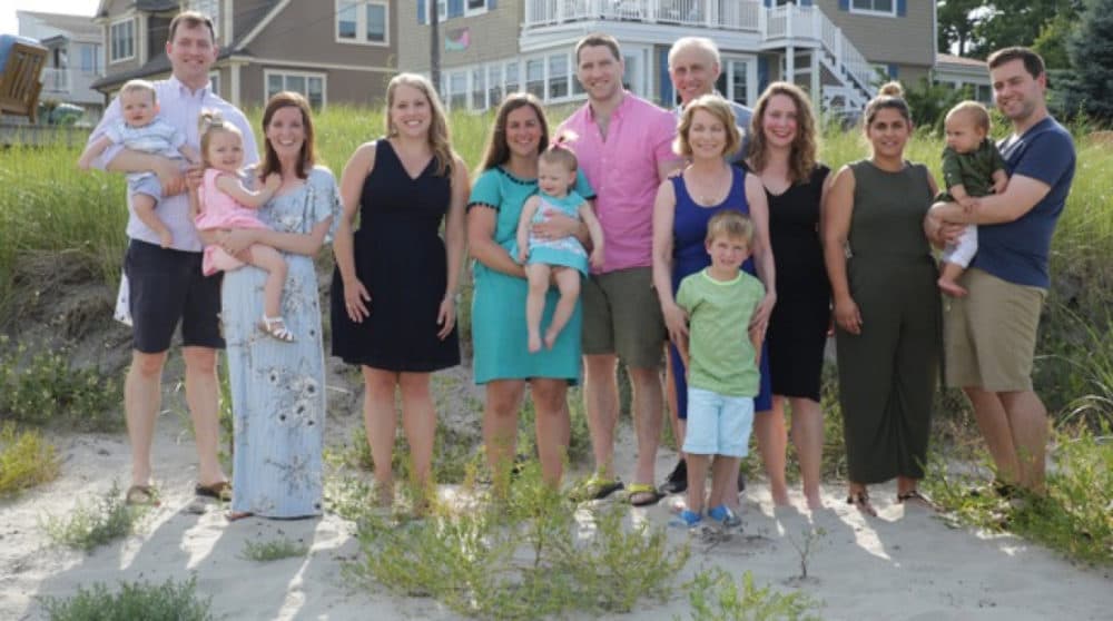 The author, his wife, and "Team O'Donnell": their children and grandchildren in Gloucester, MA. (Annie Gensheimer, 2019)