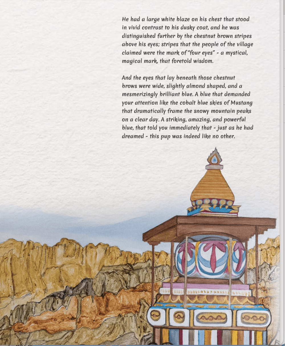 A page from &quot;The Ambassador's Dog&quot; by Scott DeLisi. (Illustration by Jane Lillian Vance)