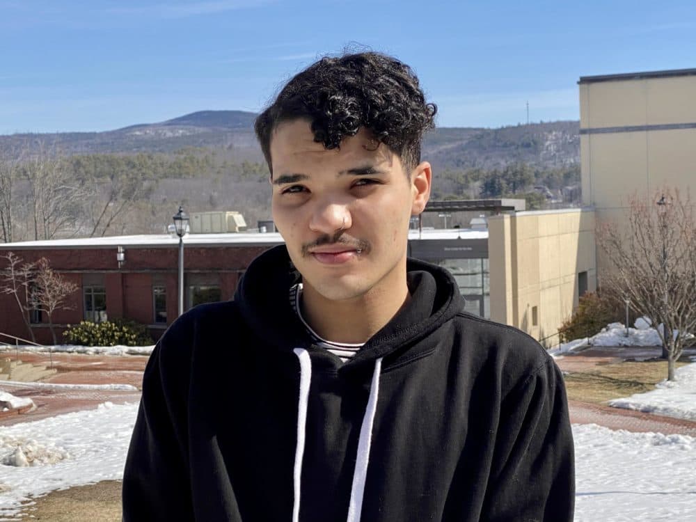 After a year in rural New Hampshire, Trysten McClain is thinking of moving to a city like Nashua to connect with more people of color and young people. (Sarah Gibson/NHPR)