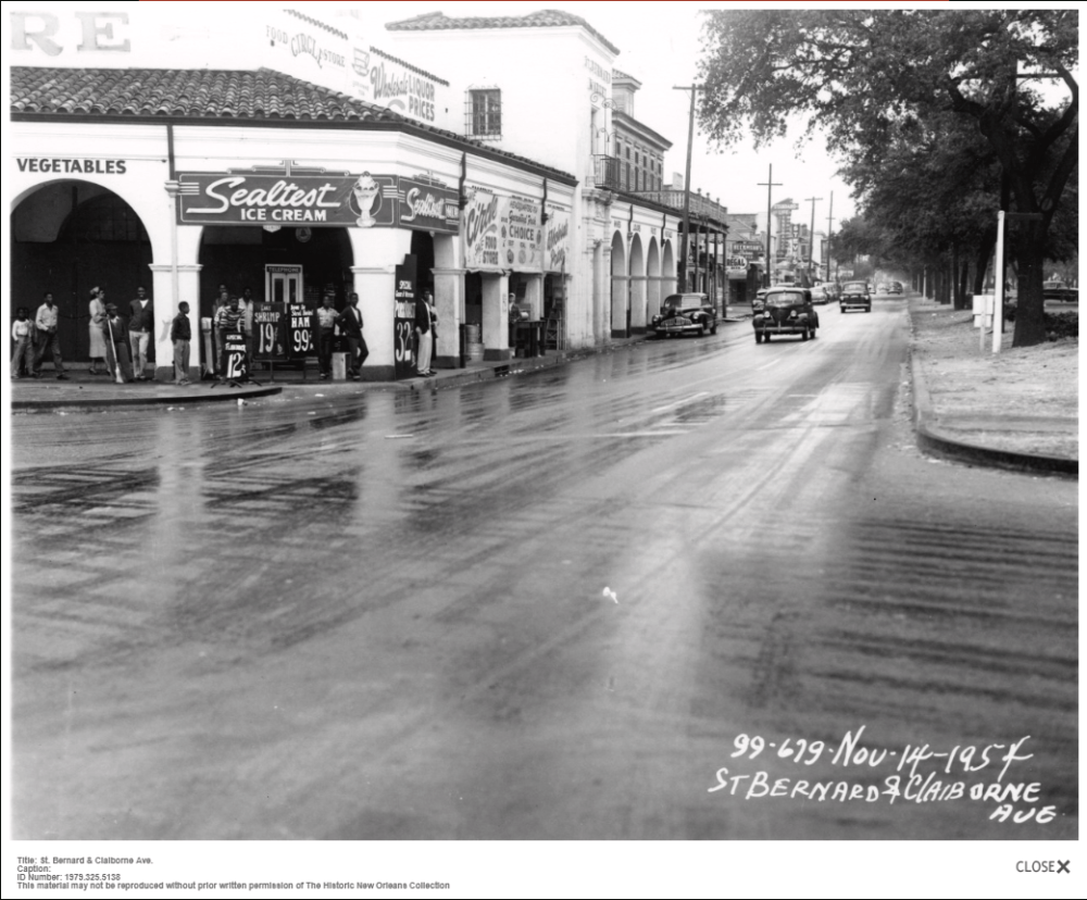 North Claiborne Avenue in 1954. (Courtesy of Amy Stelly)