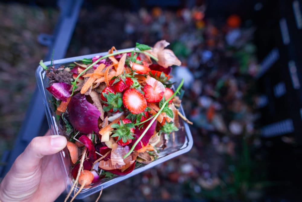 Tops and bits of vegetables and fruits. (Getty Images)