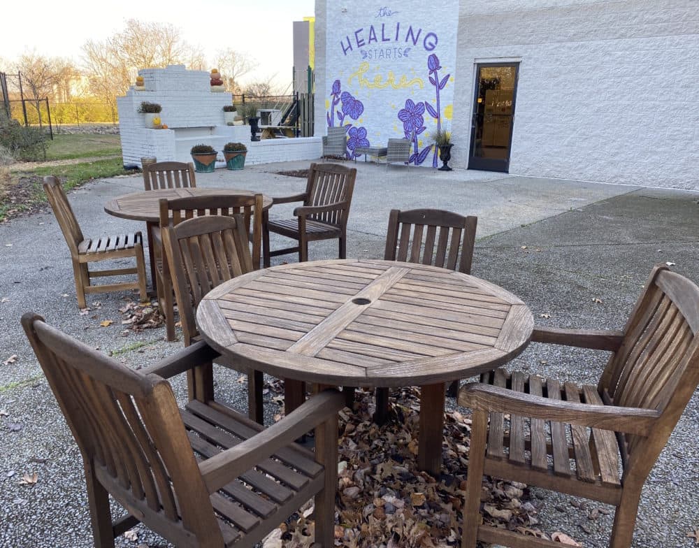 The &quot;healing garden&quot; at the Sexual Assault Center gives clients a way to have therapy outside amid the pandemic. (Natasha Senjanovic)
