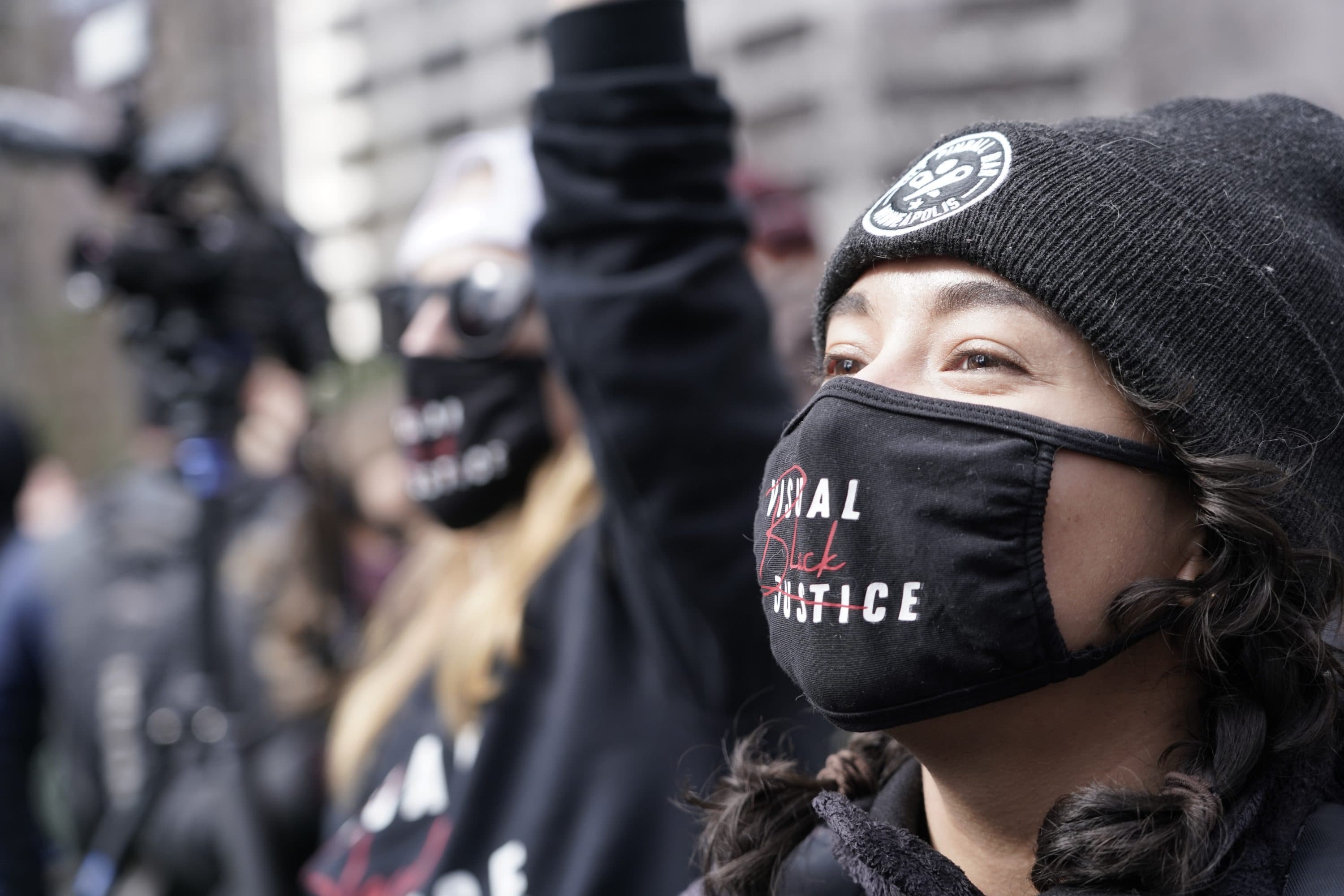 Others cheering in Minneapolis, Minn., following the verdict. (Morry Gash/AP)
