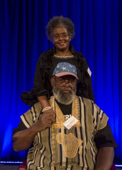 Artist Dana Chandler and his daughter Dahna Chandler in 2018. (Courtesy Renee Ricciardi)