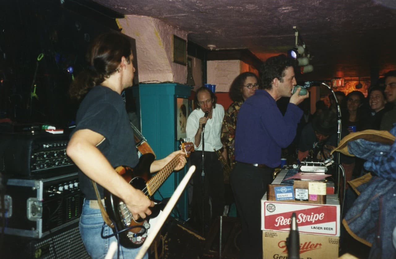 Members of Hypnosonics play a show at Charlie's Tap in Cambridge in an undated photo. (Courtesy Mike Rivard)