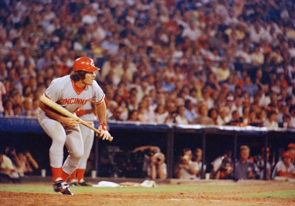 In this 1978 photo, Cincinnati Reds Pete Rose at bat against the Atlanta Braves. Rose says cheating on the field is bad for the game, and the one thing he never did with his bets is change the outcome of a game. (AP Photo, File)