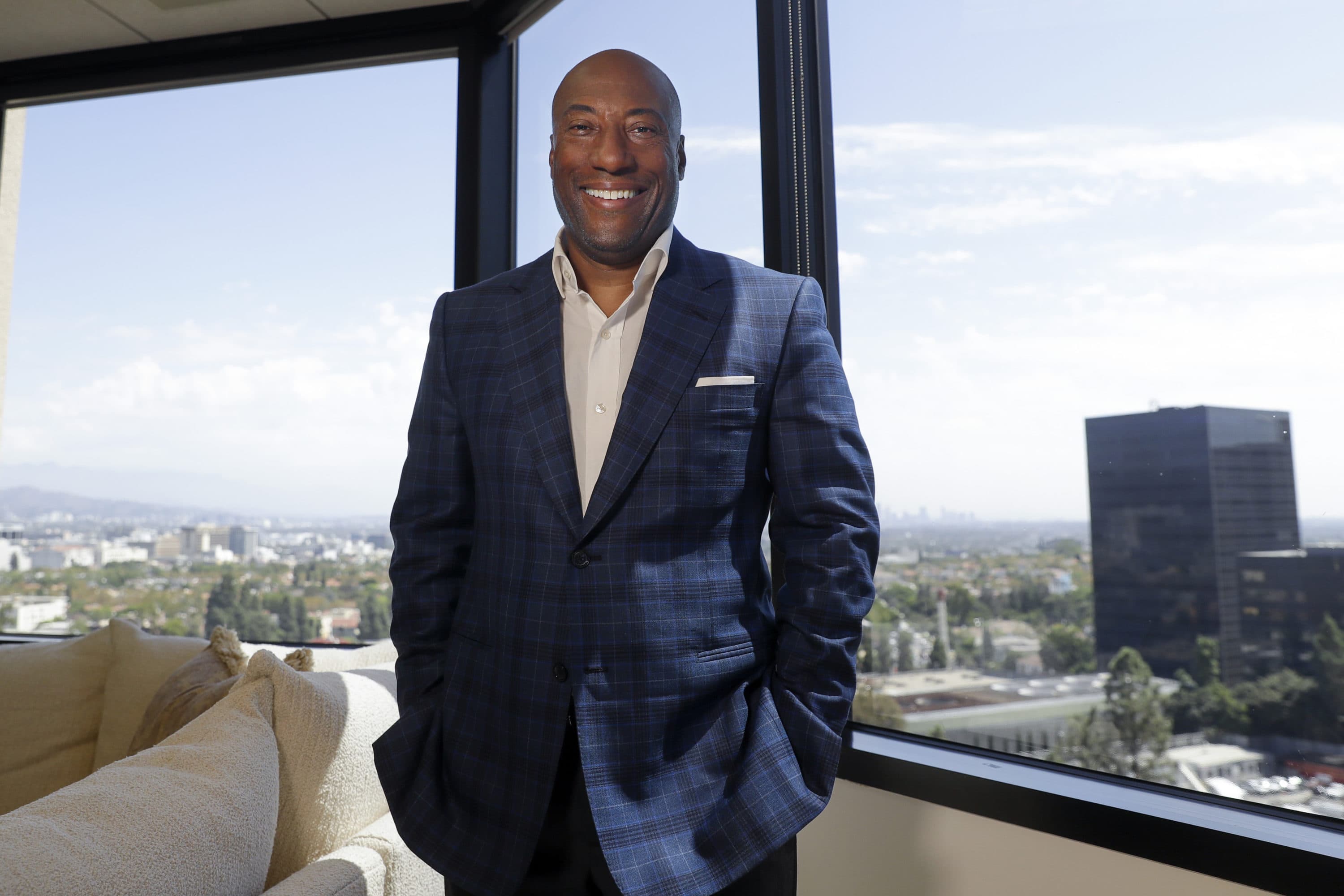 Comedian and media mogul Byron Allen in Los Angeles in 2019. (Chris Carlson/AP)