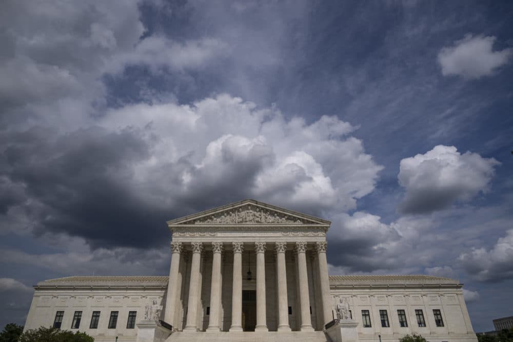 Clouds are seen above The U.S. Supreme Court building on May 17, 2021 in Washington, DC. The Supreme Court said that it will hear a Mississippi abortion case that challenges Roe v. Wade. They will hear the case in October, with a decision likely to come in June of 2022. (Drew Angerer/Getty Images)