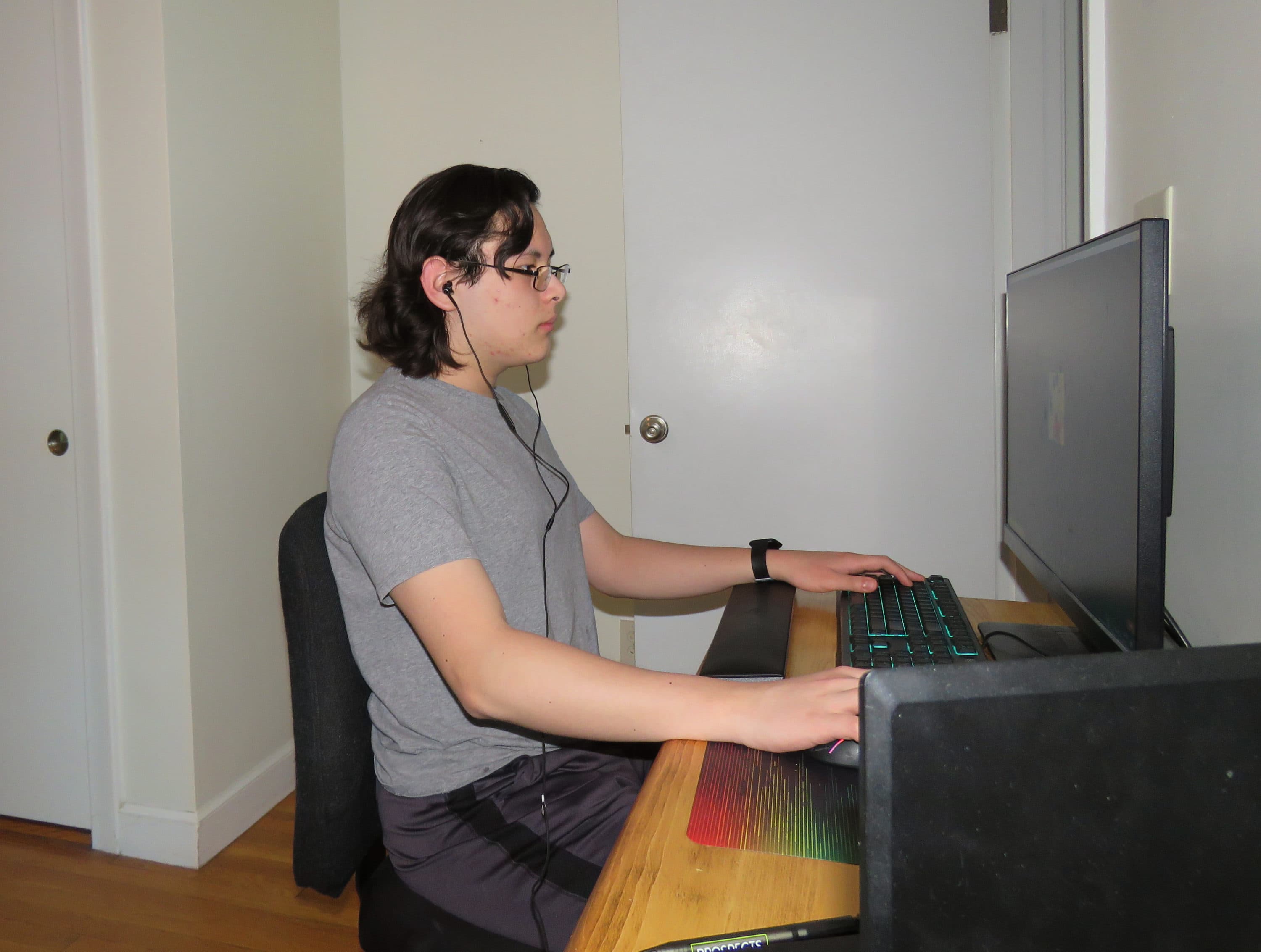 Stefan Lachenmann's remote schooling set up. (Courtesy photo)