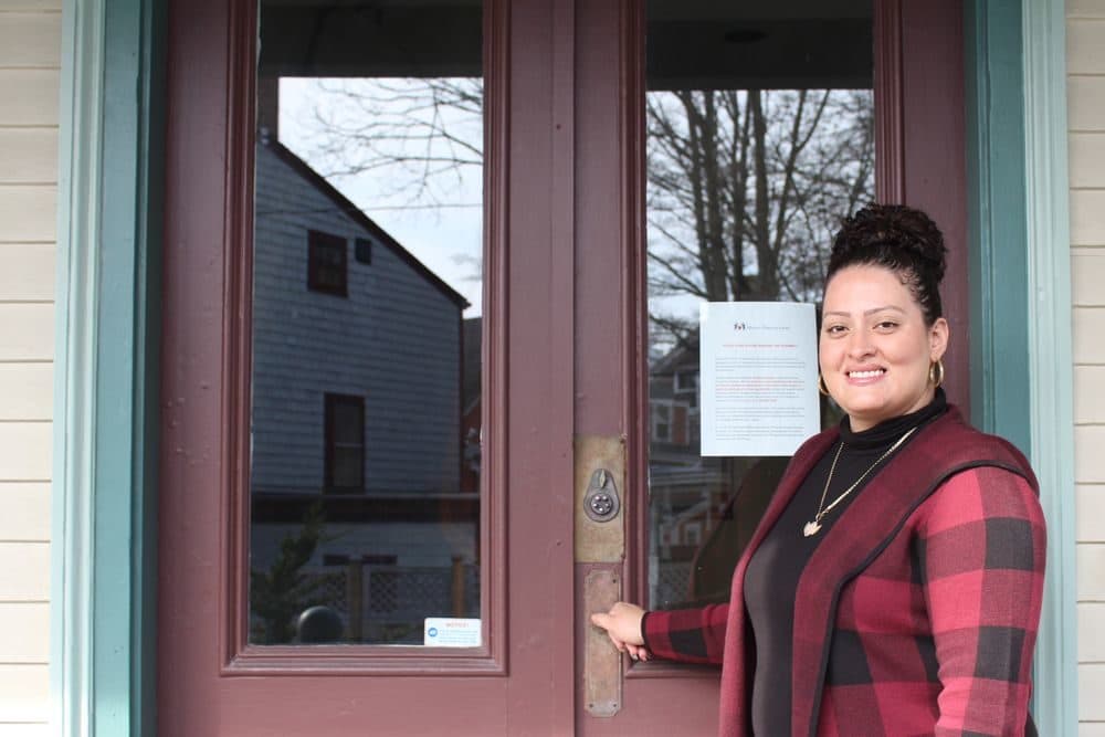 Neyda DeJesus, the residential director at the Women's Resource Center, said staff have worked longer hours this past year to keep the center operating through the pandemic. The building is currently open to clients by appointment. (Antonia Ayres-Brown/The Public's Radio)