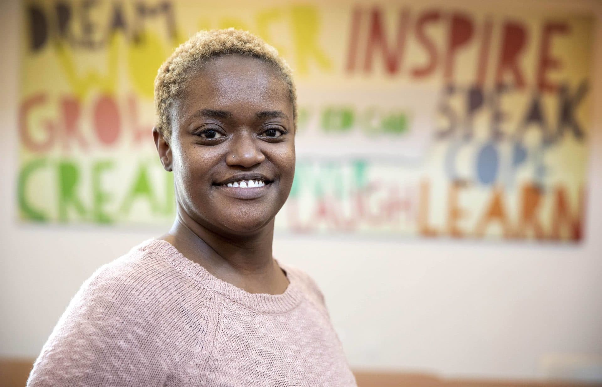 Clinical psychologist Fatima Watt at Franciscan Children's in Brighton. (Robin Lubbock/WBUR)