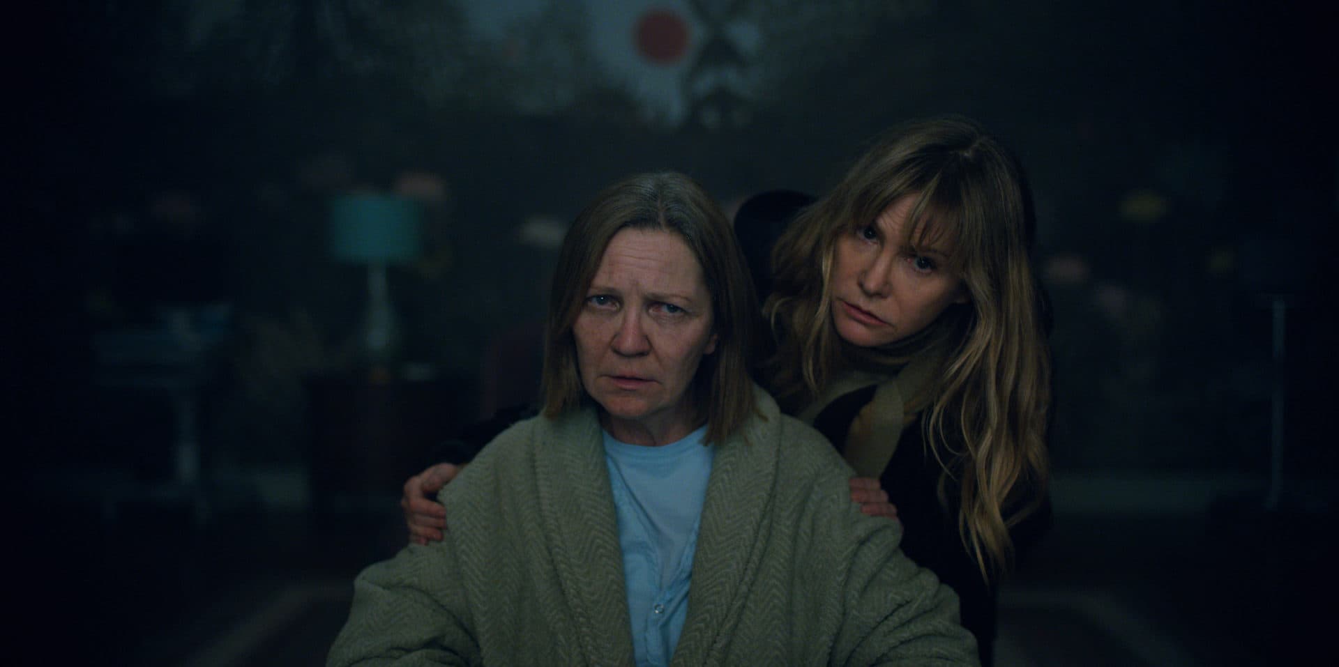 Joan Allen and Jennifer Jason Leigh in episode three of “Lisey’s Story.&quot; (Courtesy Apple TV+)