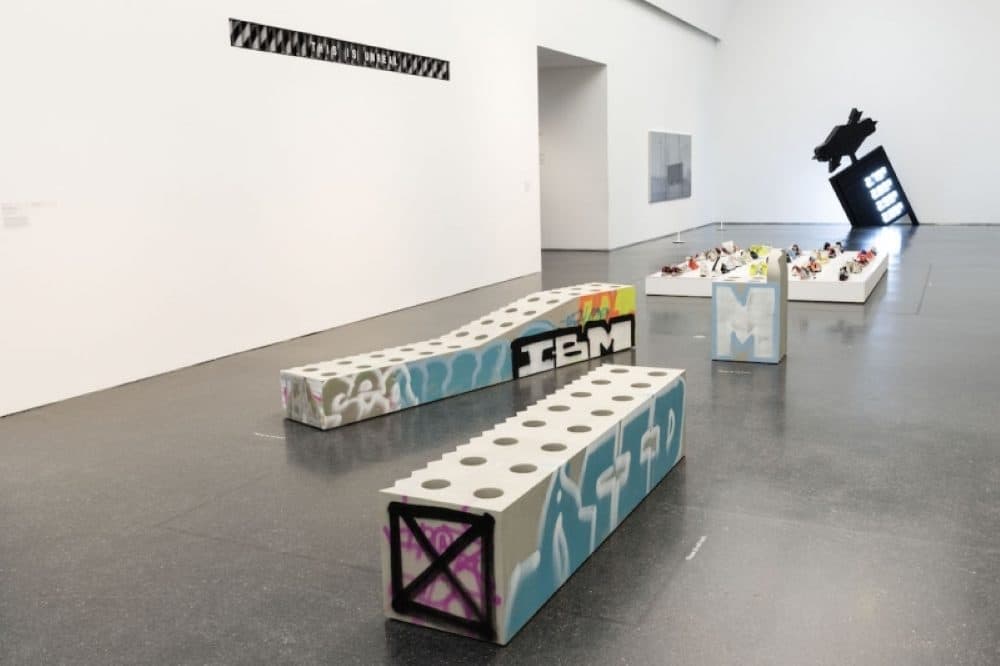 Installation view from the Museum of Contemporary Art Chicago's 2019 exhibit &quot;Virgil Abloh: 'Figures of Speech.'&quot; (Courtesy Virgil Abloh Art Studio and Design Practice)
