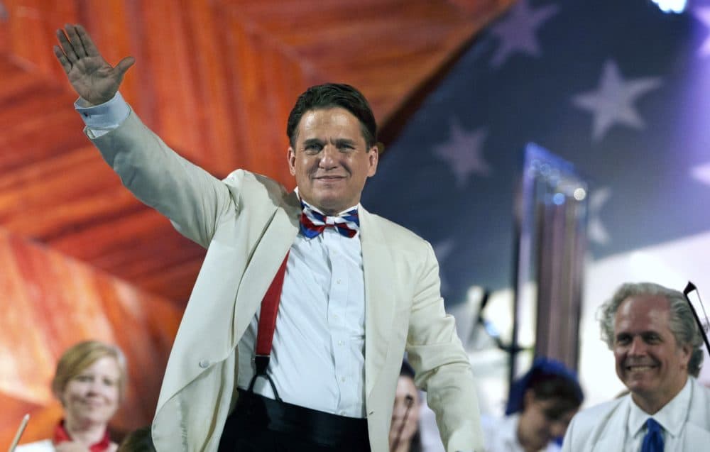Conductor Keith Lockhart will lead the Boston Pops' annual Fourth of July concert from Tanglewood this year. (AP/Michael Dwyer)