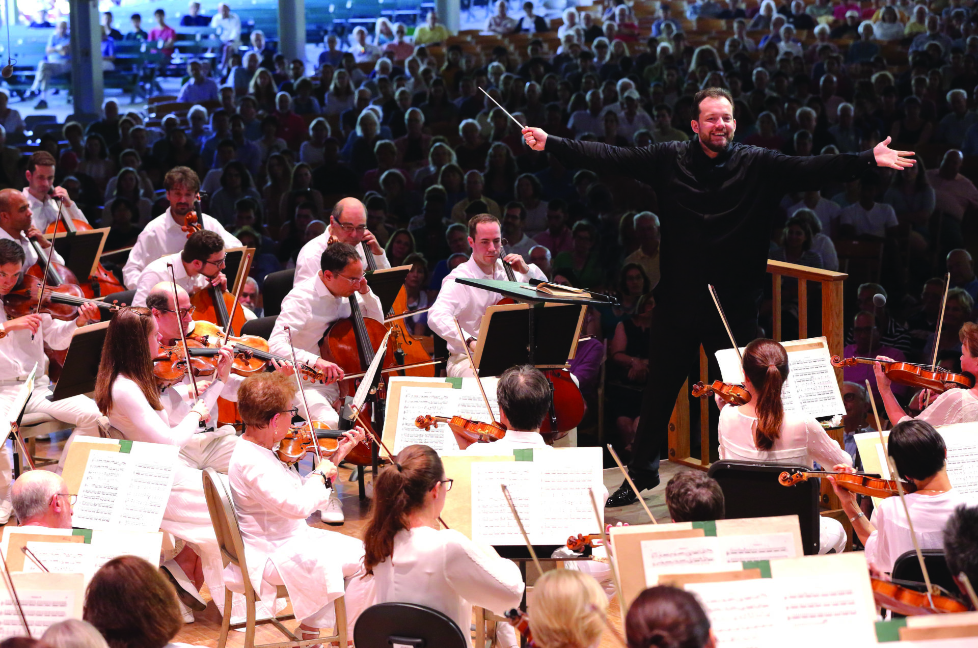 An audience on the lawn of the Koussevitsky Music Shed at Tanglewood in 2018. (Courtesy Fred Collins)