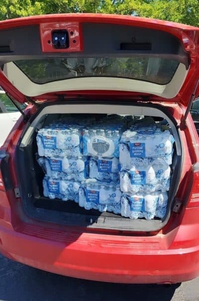 Mid-Willamette Valley Community Action Agency teams delivering ice and water to homeless encampments. (Courtesy of Mid-Willamette Valley Community Action Agency)