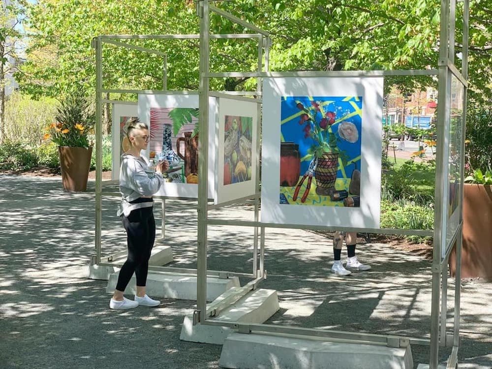 Daniel Gordon's still lifes are exhibited along the Greenway. (Courtesy)
